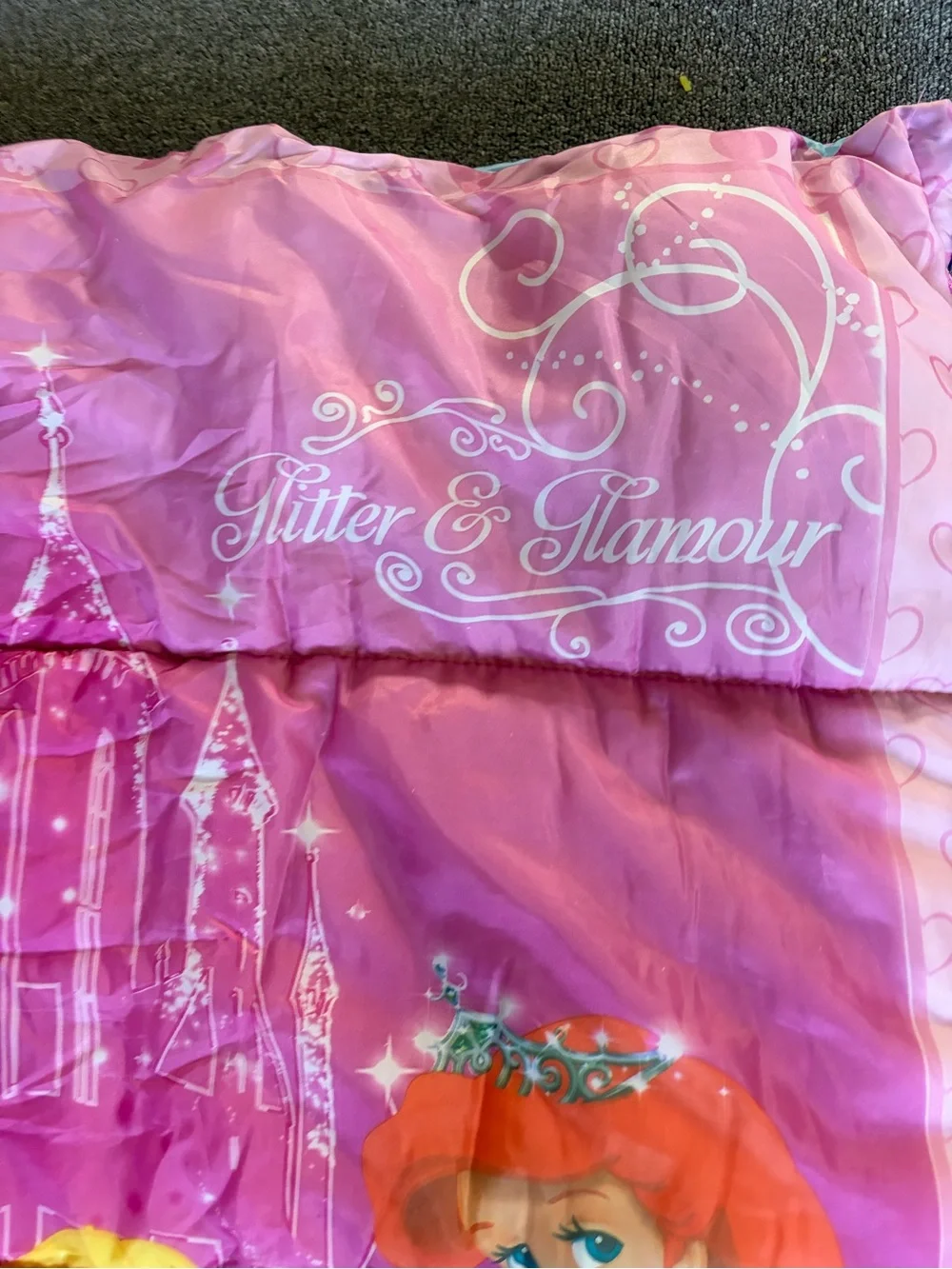 Disney Princess Pink Girls Sleeping Bag - Glitter & Glamour New without tags 🏷️